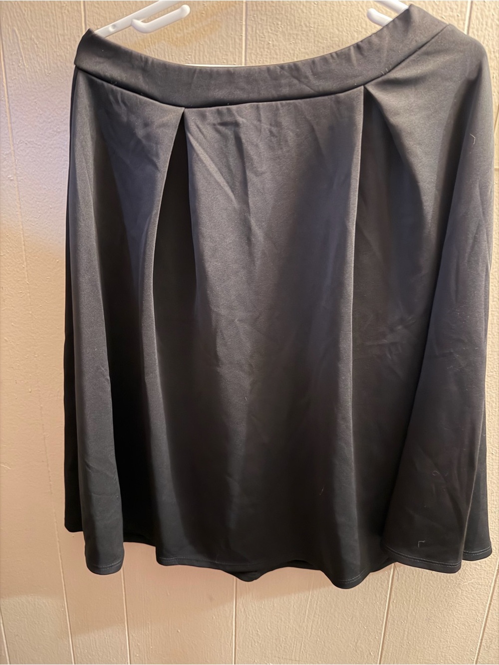 Snap Black A-Line Pleated Skirt